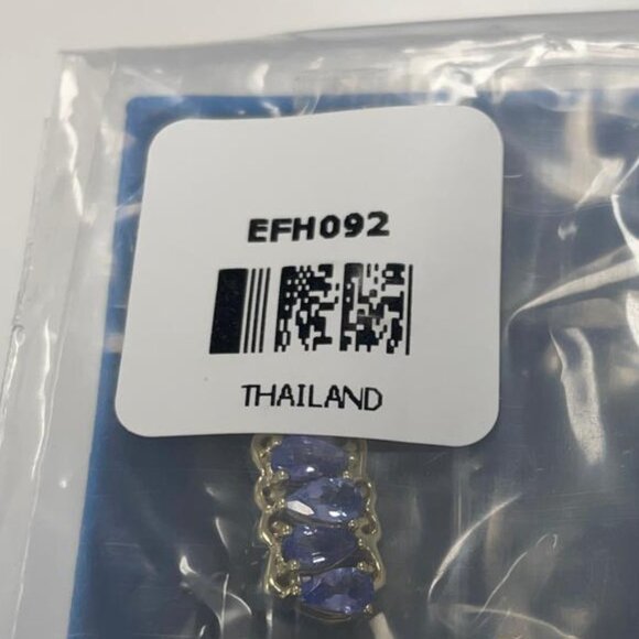 JTV Blue Tanzanite 18k Yellow Gold Over Sterling Silver Dangle Earrings 1.96ctw - Picture 8 of 9